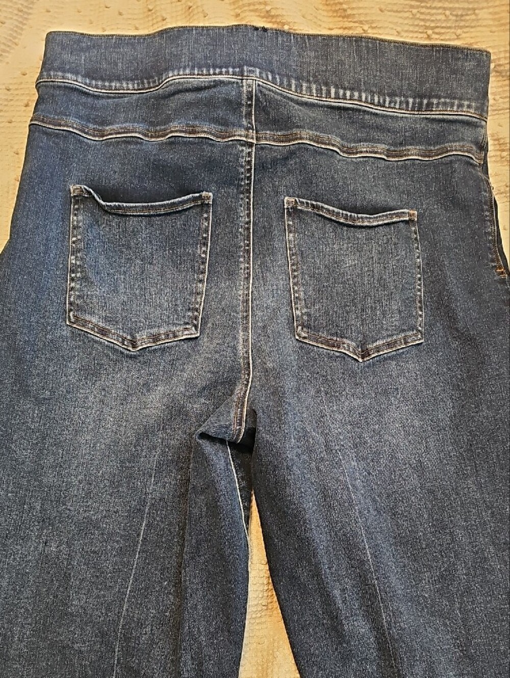 SPANX Womens Slight Flare Dark Blue Jeans - Picture 6 of 6